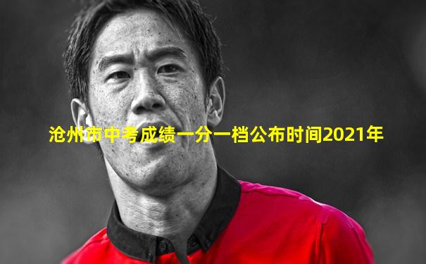 沧州市中考成绩一分一档公布时间2021年