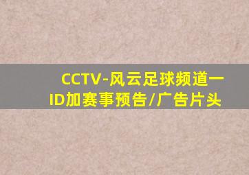 CCTV-风云足球频道一ID加赛事预告/广告片头