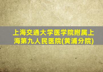 上海交通大学医学院附属上海第九人民医院(黄浦分院)