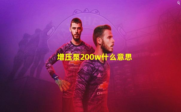 增压泵200w什么意思