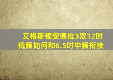 艾格斯顿安德拉3双12吋低频如何和6.5吋中频衔接